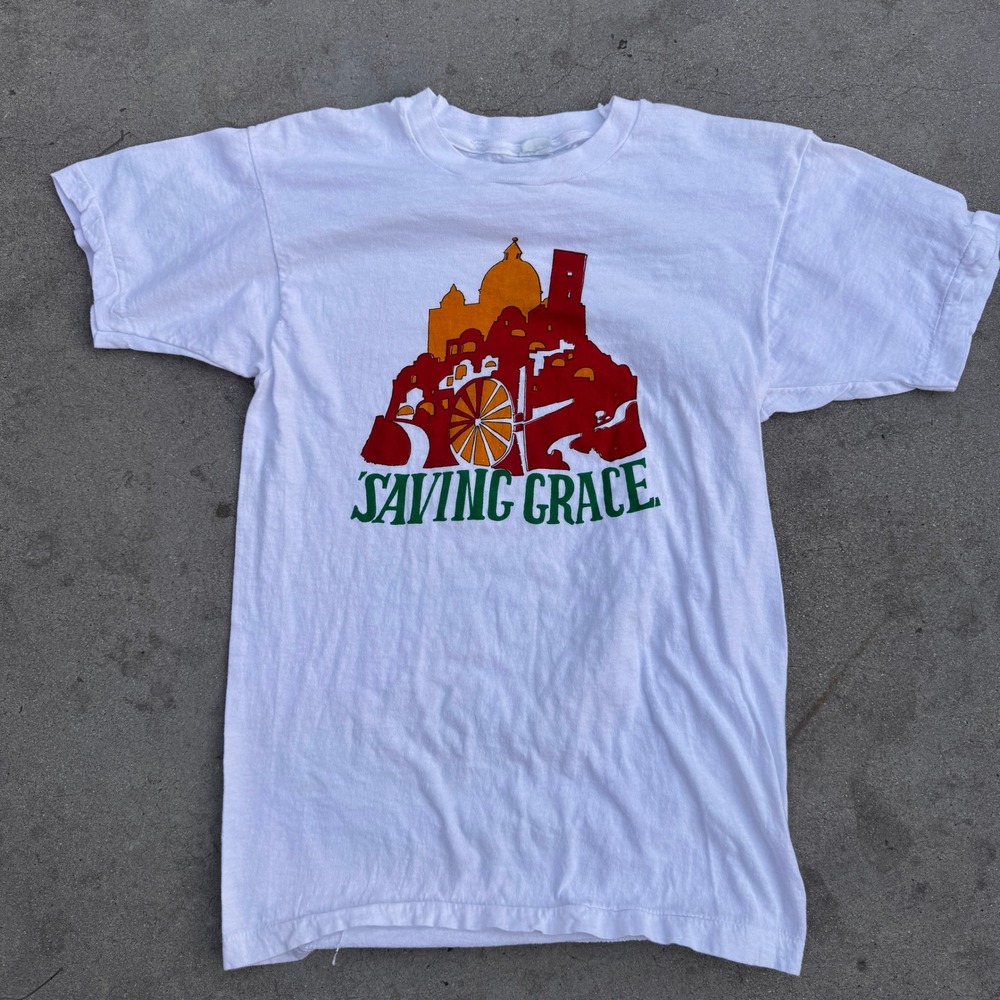 Vintage Saving Grace Movie Promo T-Shirt Fruit of the Loom Single Stitch White L